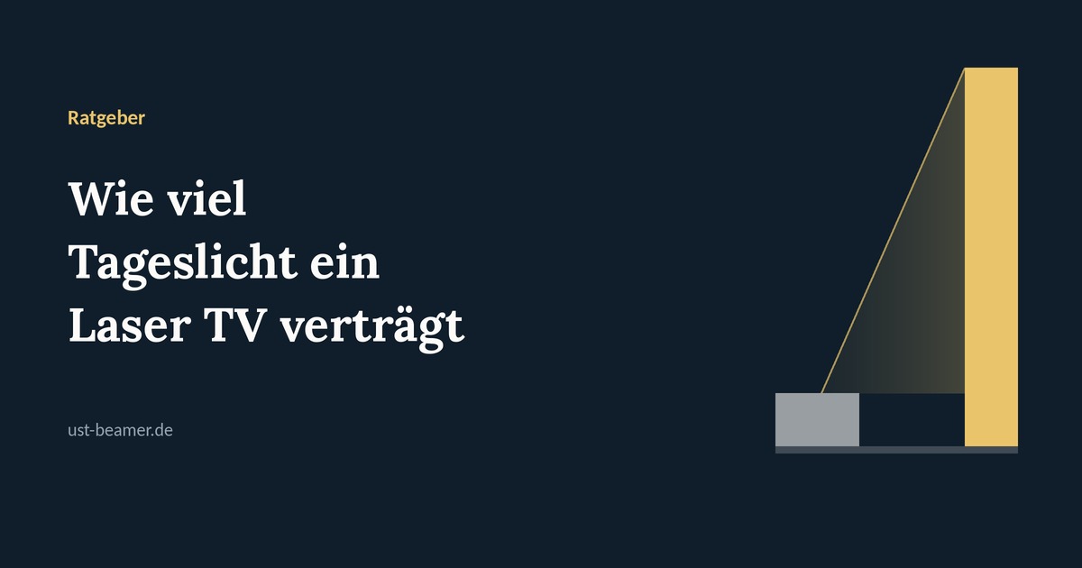 Laser TV bei Tageslicht: Lichtkeil und Projektionsfläche